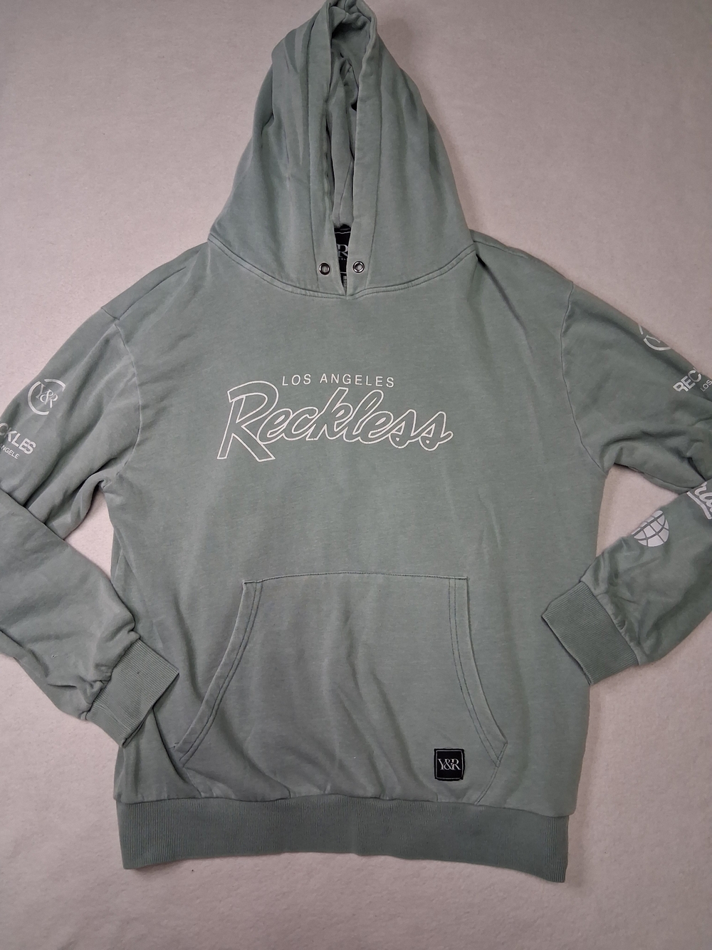 Young & Reckless Sage Green Logo Hoodie